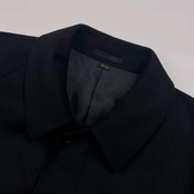 カシミヤ100% GLADAN グラダン 比翼 ステンカラーコート 100-A6/ブラック メンズ