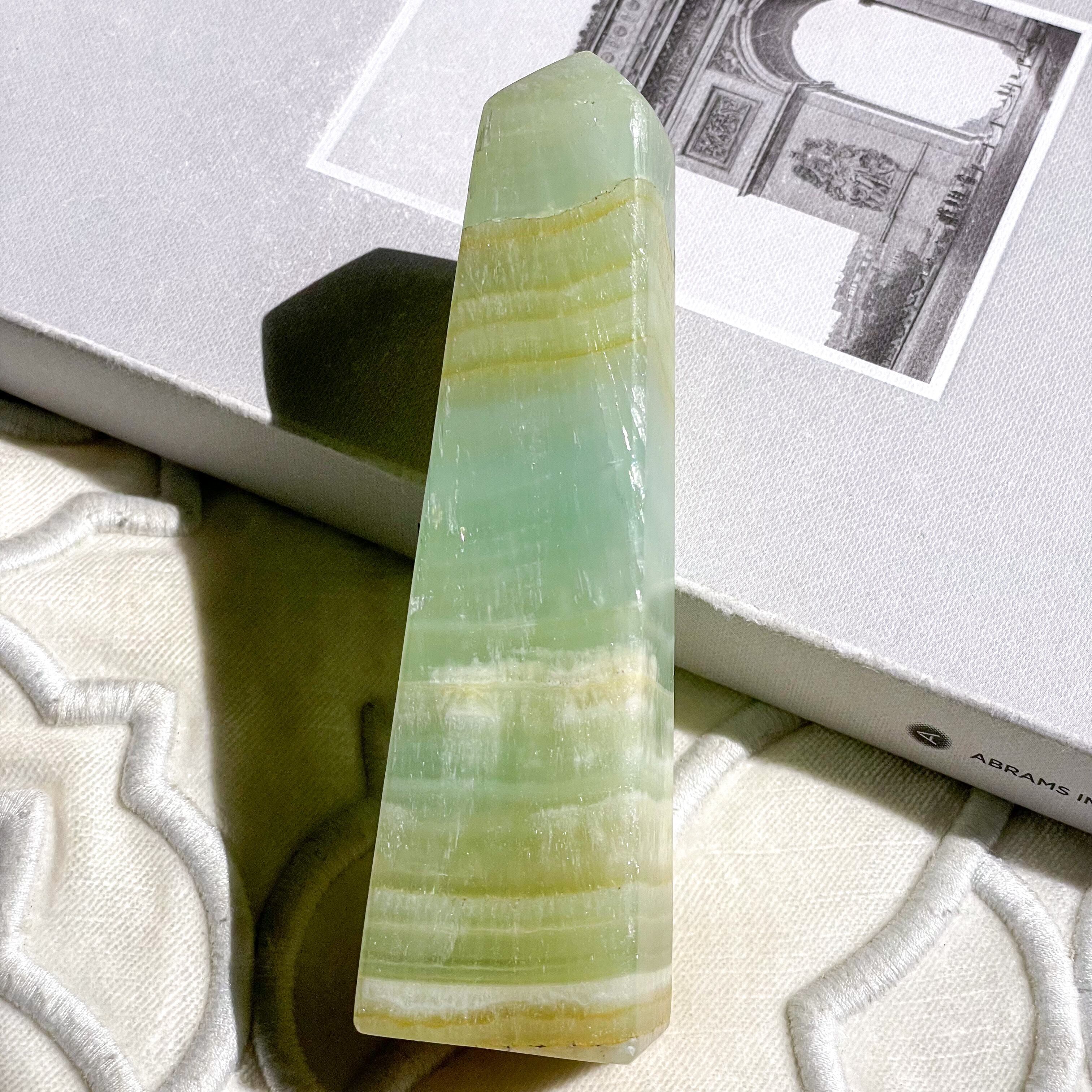 Pistacio Calcite Tower 2 ✧ ピスタチオカルサイト | FLUXY - 天然石