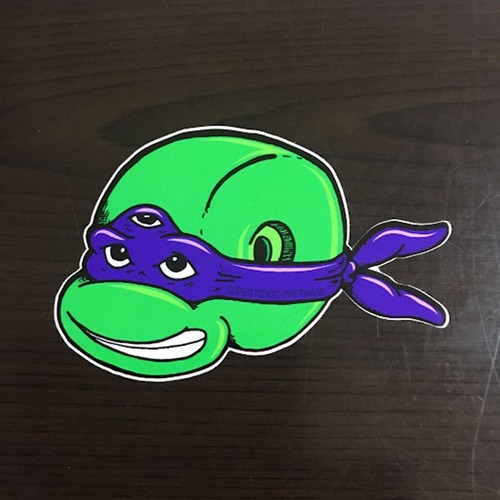 【ST-148】Super Toxic Urethane スーパー トキシック ウラセン スケートボード ステッカー Ninja Turtles purple
