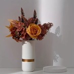 花瓶 陶器 フラワーベース  白い花瓶 アクセント装飾 ストレートシリンダ ウェディング装飾 テーブルトップ装飾 リビングルーム装飾 ベッドルーム装飾