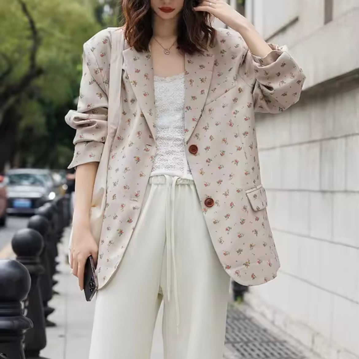 flower tailored jacket