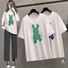 【大きいサイズL-4XL】【春夏新作】ファッションＴシャツ♪グリーン/ブルー2色展開◆#sedmvm-801117