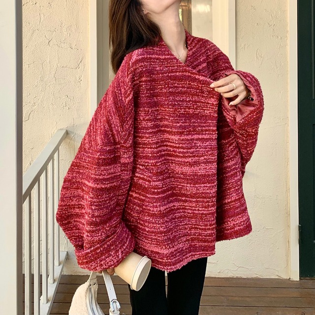 Melange Tweed Dolman Jacket　S0306