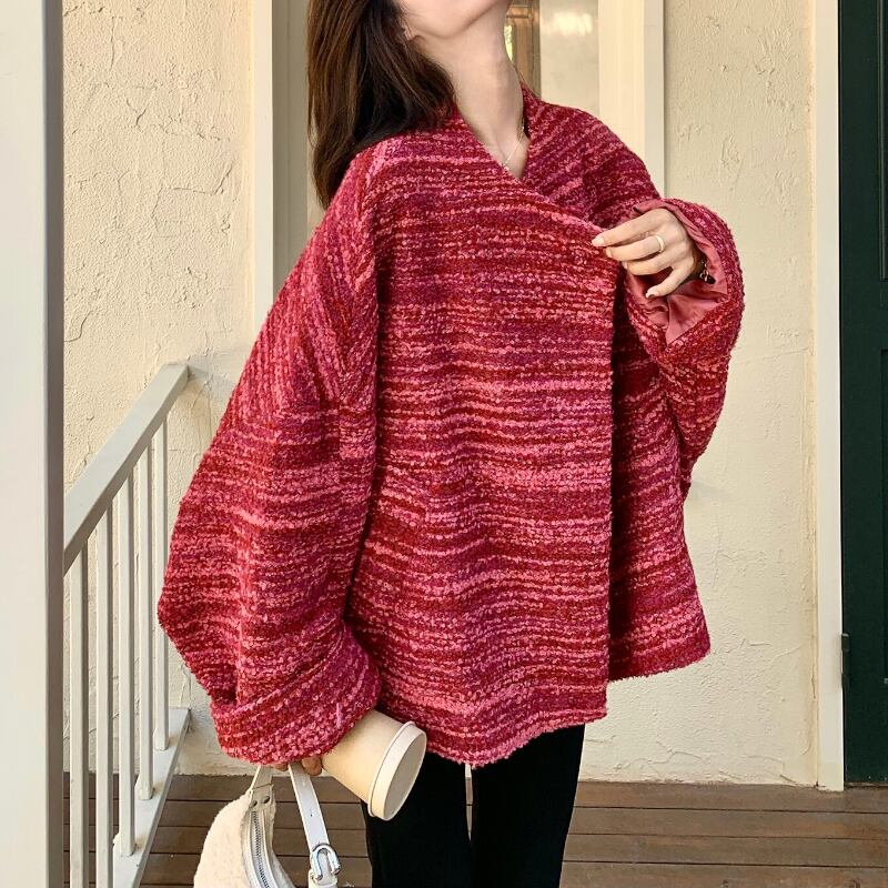 Melange Tweed Dolman Jacket S0306