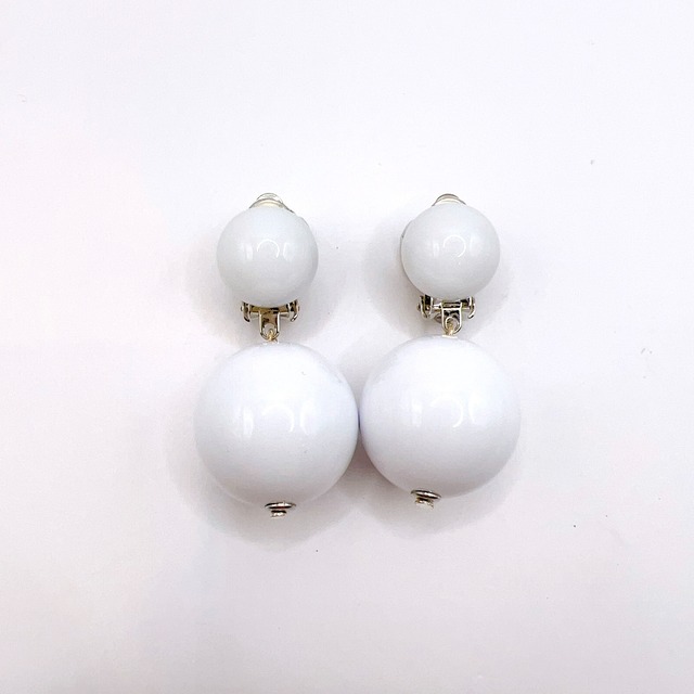 Francine Bramli Paris BOULE21 ピアス /イヤリング white