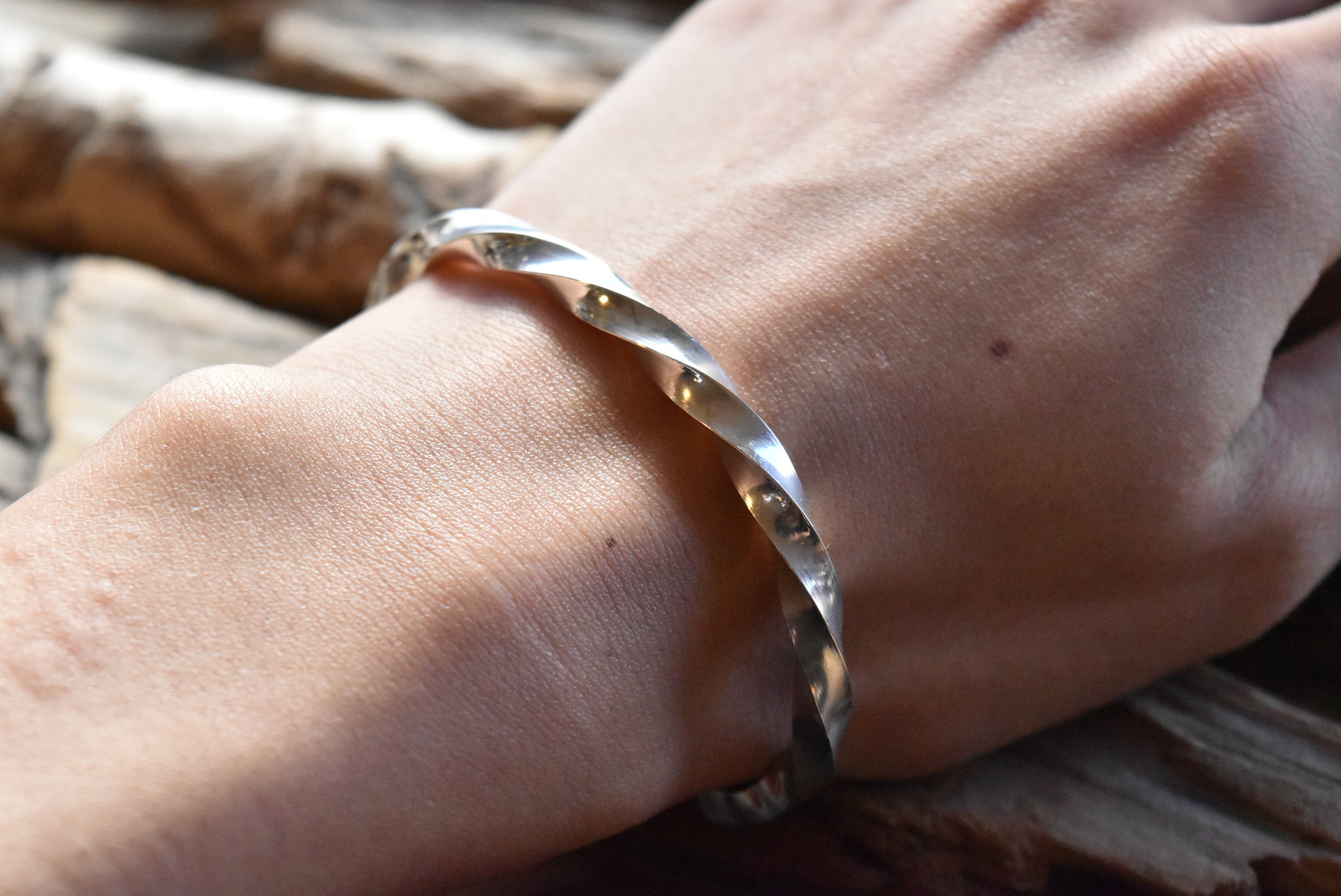 4mm ツイストバングル | FARWEST silver smith