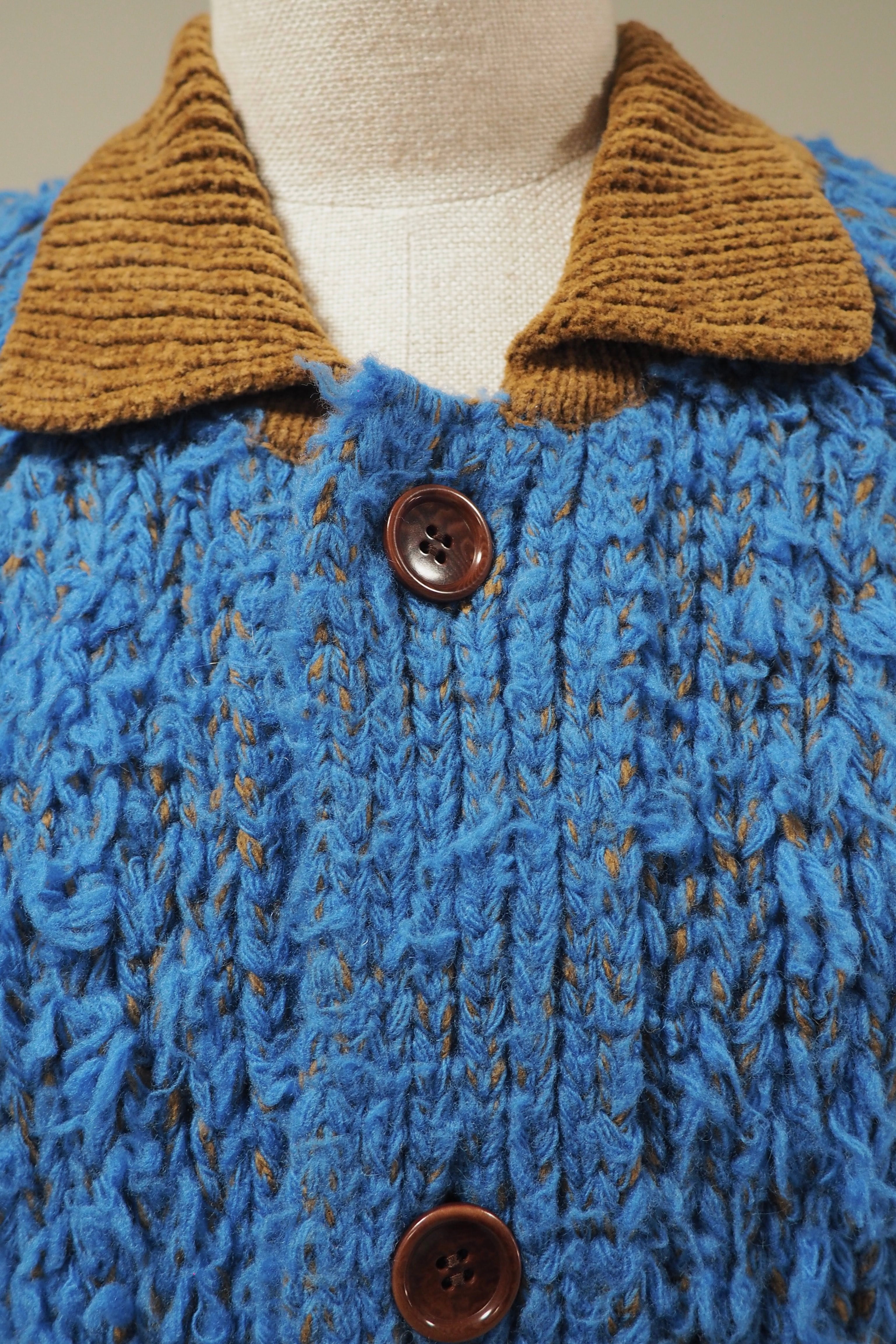kota gushiken】Fisherman's Wool Fur Jacket -Light Blue- | loop