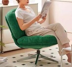 ラウンジチェア 回転椅子 360度回転 滑り止めマット付き ふかふか タフティング ボタンタフト オフィスチェア リビングチェア コンパクト 多機能 おしゃれ