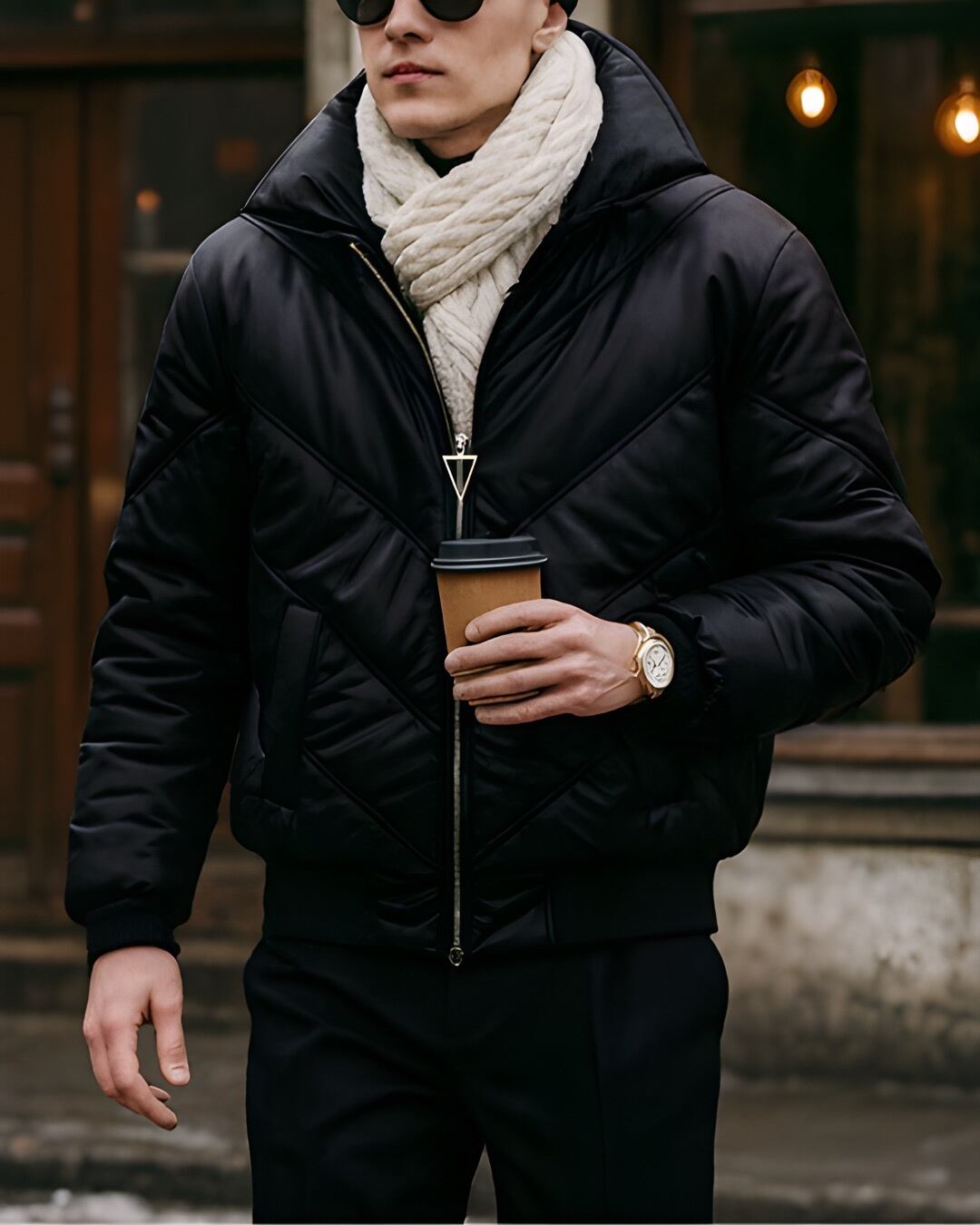 アメリカン シンプル中綿ジャケット E0267