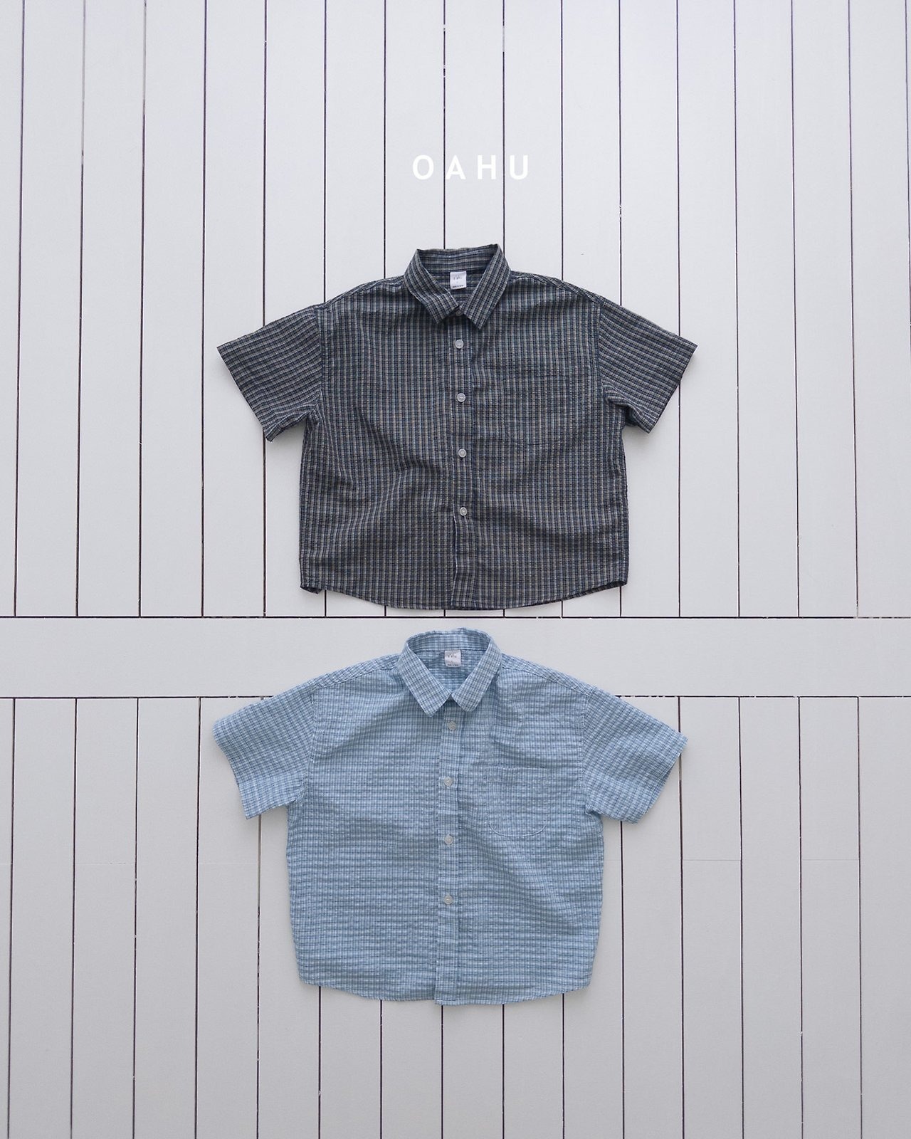[OAHU] Sheer check shirt / [오아후] 시어체크셔츠