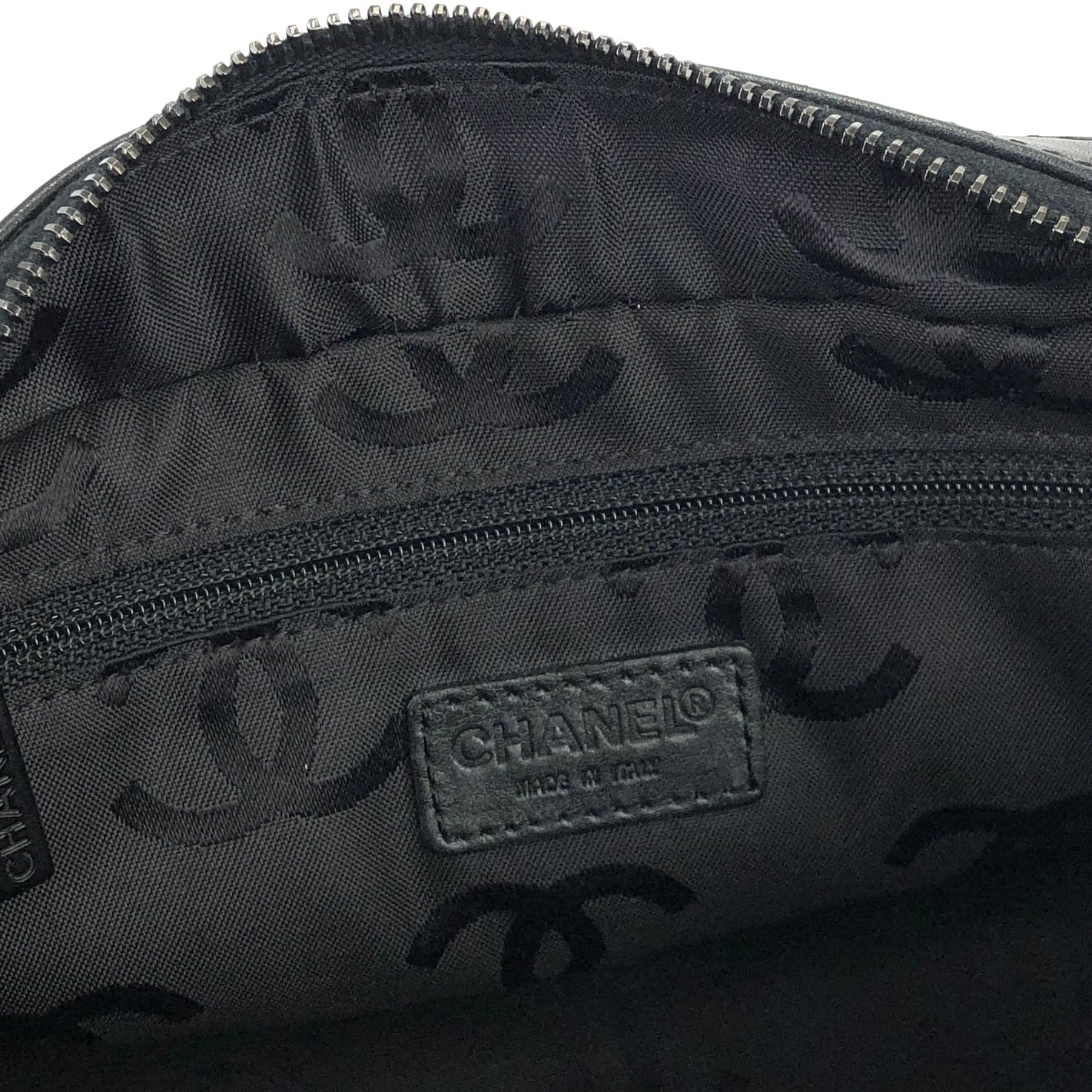 CHANEL シャネル チョコバー ココマーク チェーン レザー×ファブリック