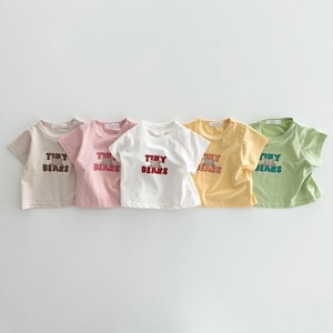 【66-100】夏作熊プリントTシャツ