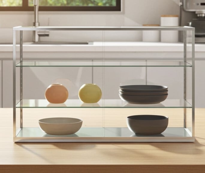 ガラス製スライド式ショーケース 中古】 A01956 冷蔵ショーケース 4面ガラス パナソニック SSR