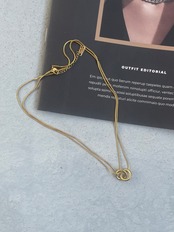 double ring pendant necklace
