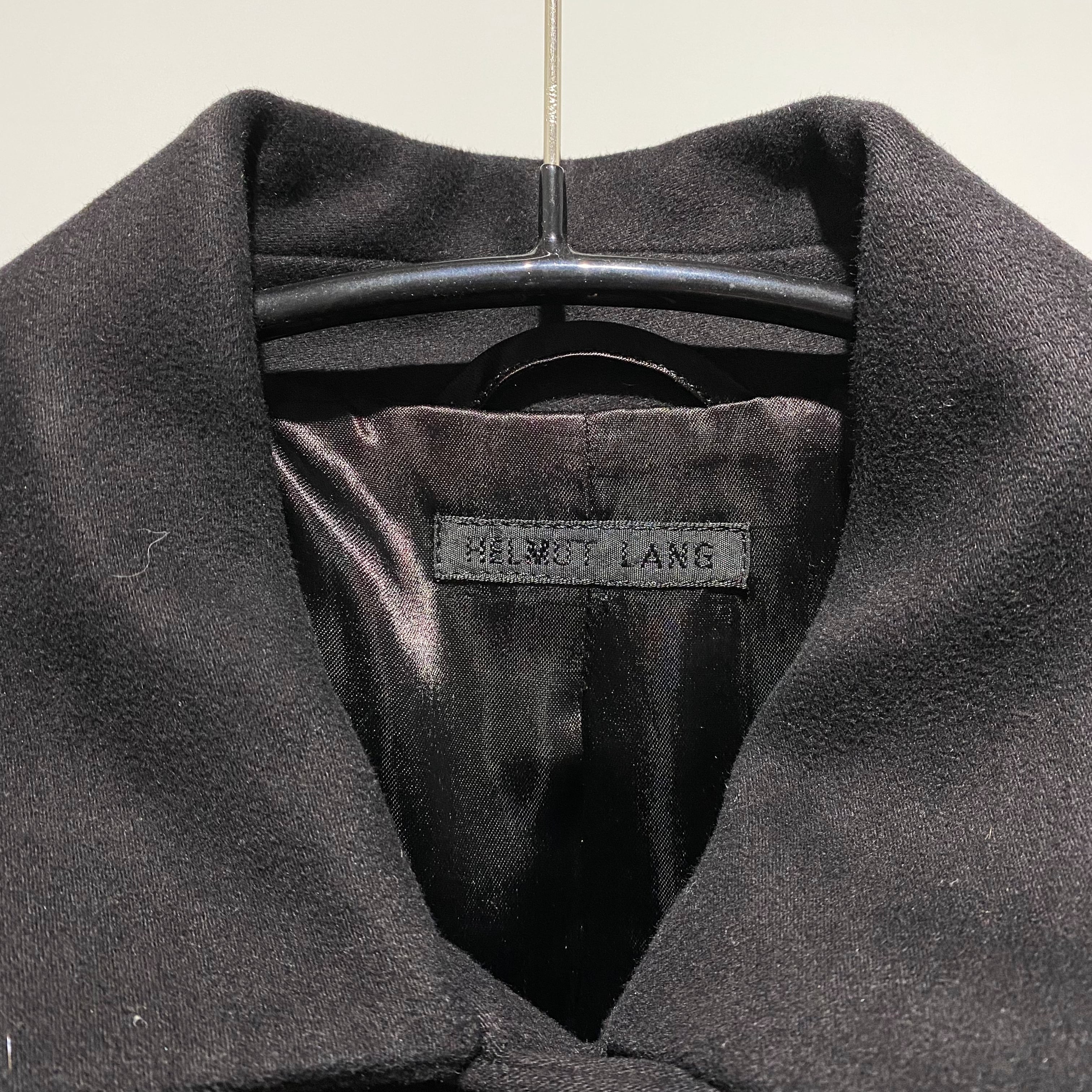 HELMUT LANG ヘルムートラング ステンカラーコート ブラック HELMUT LANG ヘルムートラング ステンカラーコート ブラック