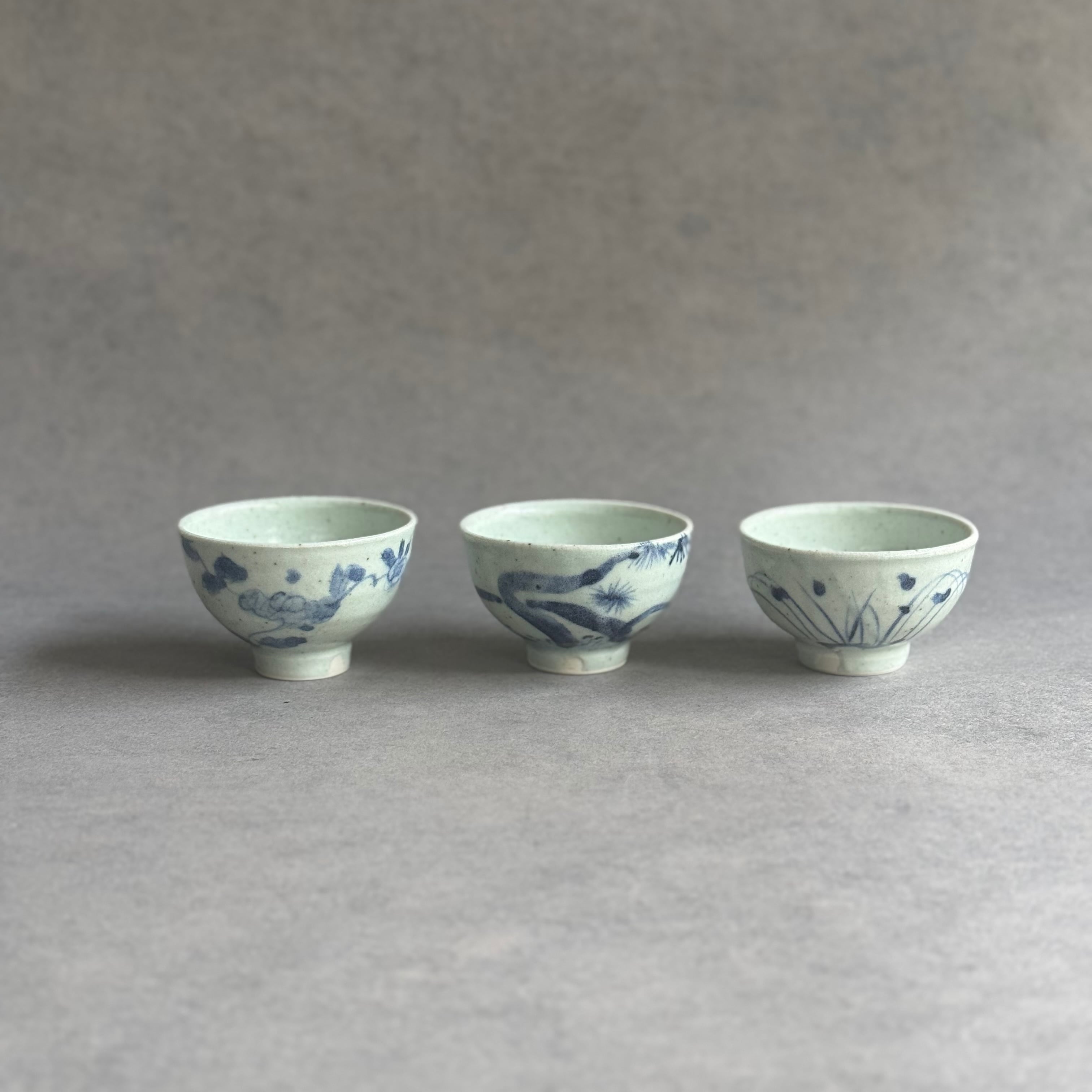 吉田崇昭 染付絵替り茶杯 | gallery 一白