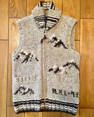 新品 RRL 手編み ジップアップ カウチンベスト Sサイズ