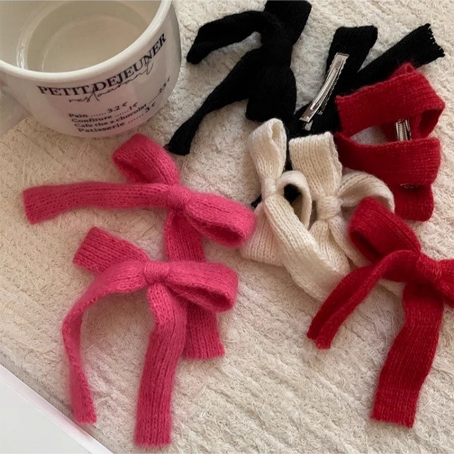 [即納] knit ribbon pin