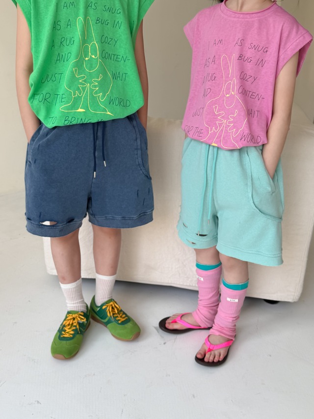 【KID】リバーバスケットダメージハーフパンツ - 10