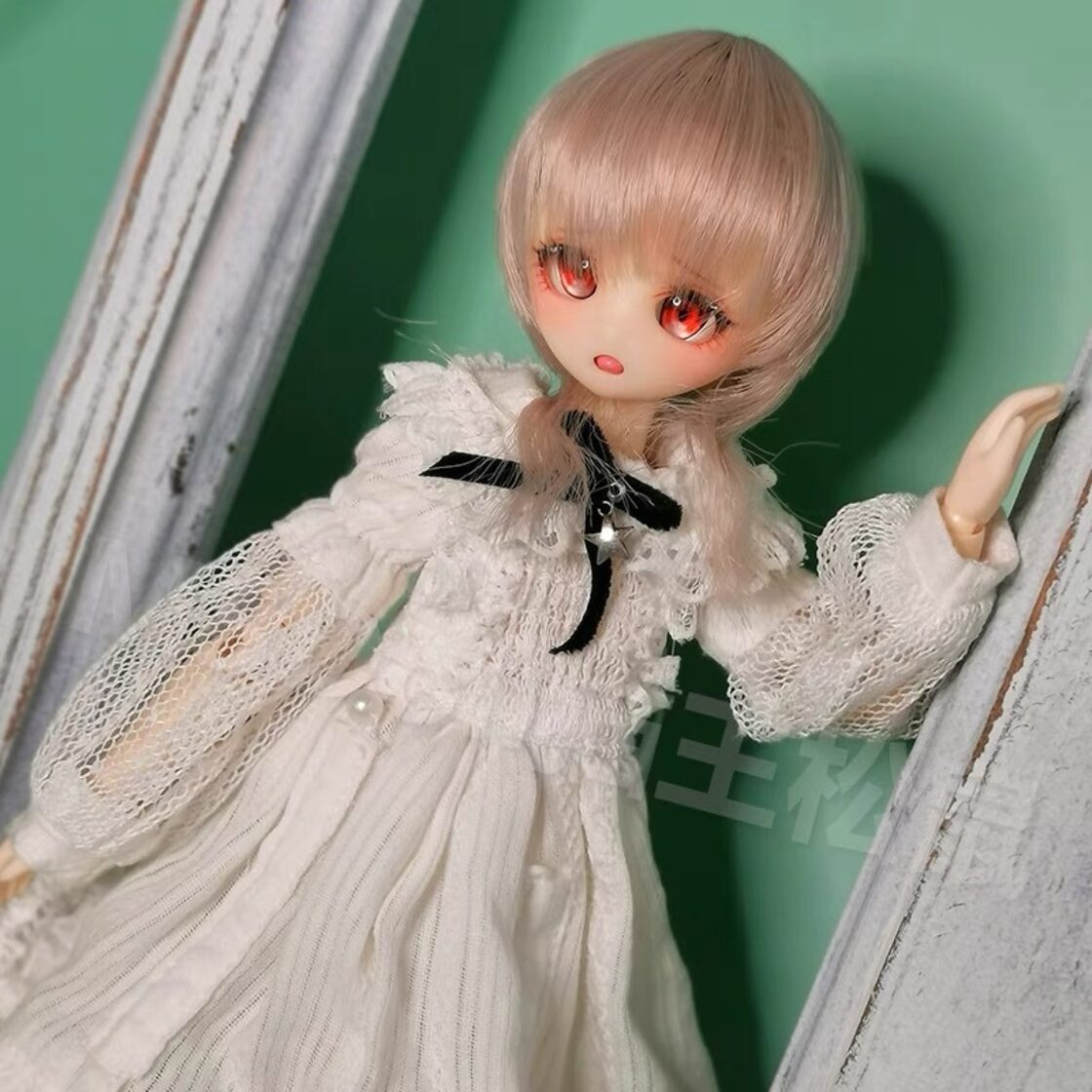 全4色！ウルフカット ウィッグ かつら ウイッグ ツインカラー BJD 1/8  