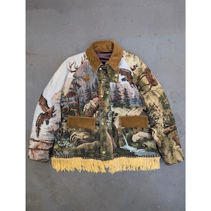 【co_remore】Vintage Blanket Spey Jacket / Deer and Eagle 【co_remore】Vintage Blanket Spey Jacket / Deer and Eagle