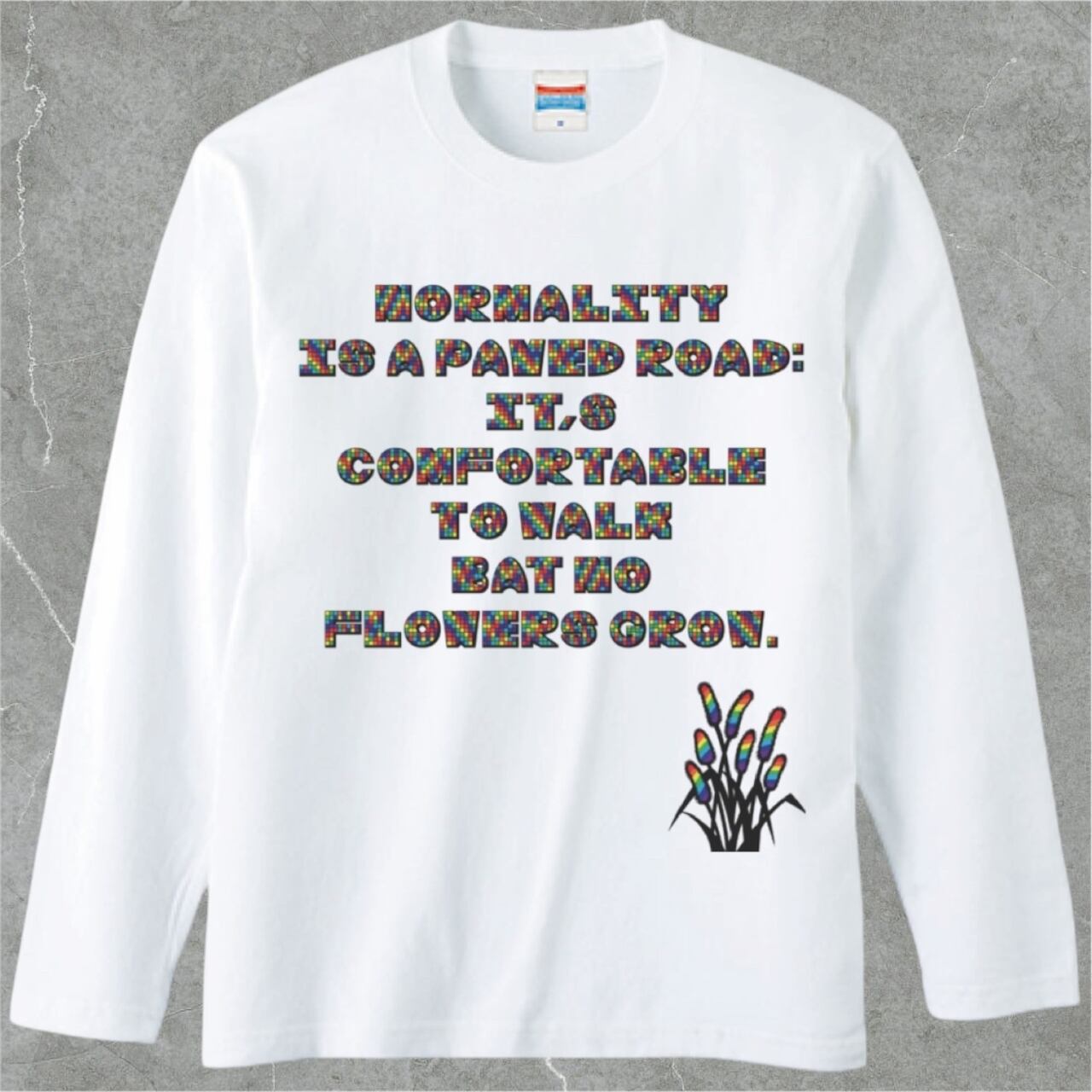 DHD(C)037【長袖Tシャツ（ホワイト）　５歩】