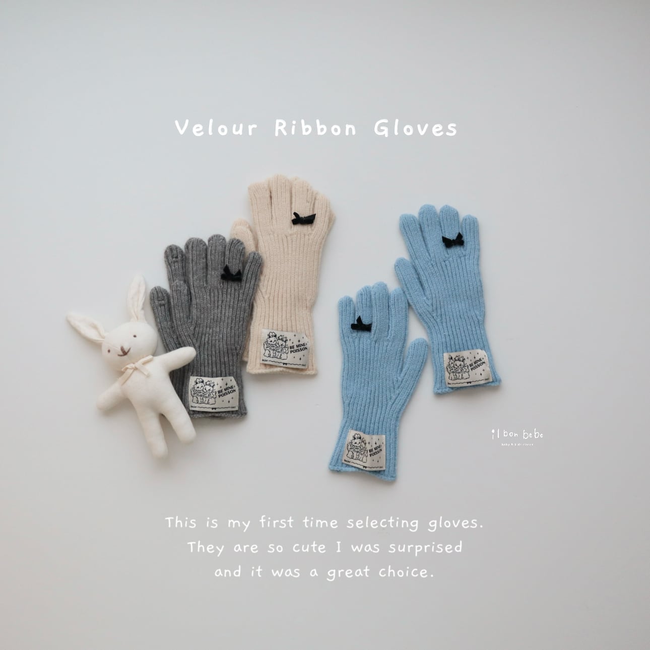 【即納】Velour Ribbon Gloves
