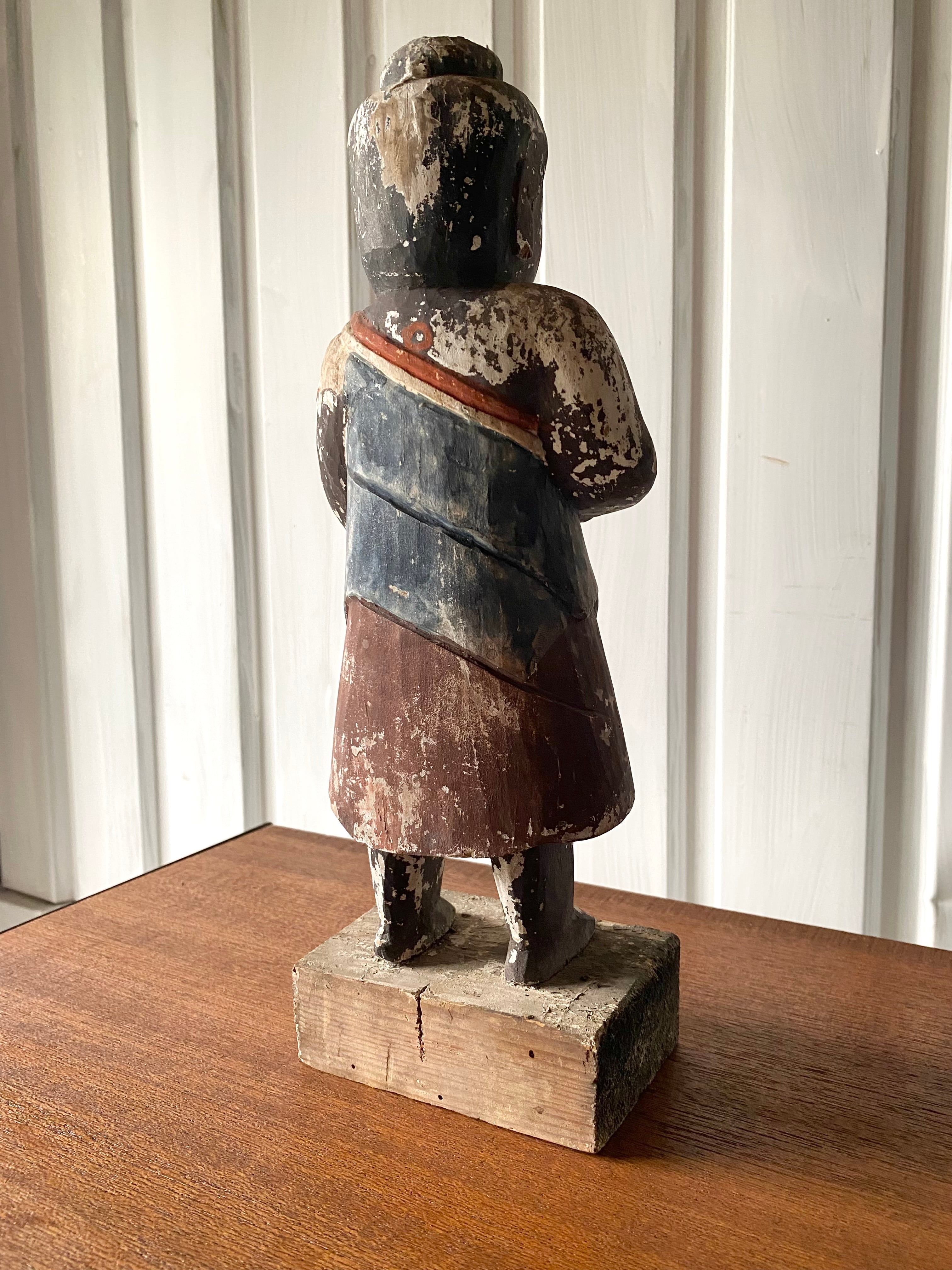 神聖な佇まいの木彫人形[古道具] | giraffes craft