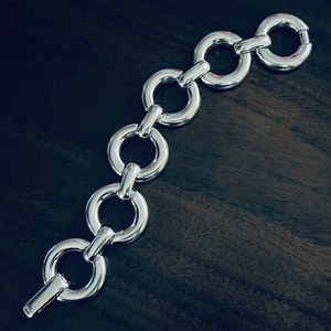 VINTAGE TIFFANY & CO. Circle Link Bracelet Sterling Silver | ヴィンテージ ティファニー サークル リンク ブレスレット スターリング シルバー