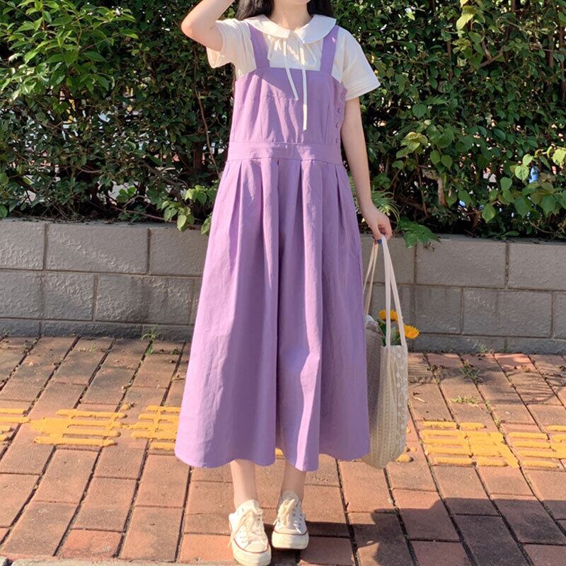 スカート サマールーズドレス 夏物 パープル 萌量不足29750270241