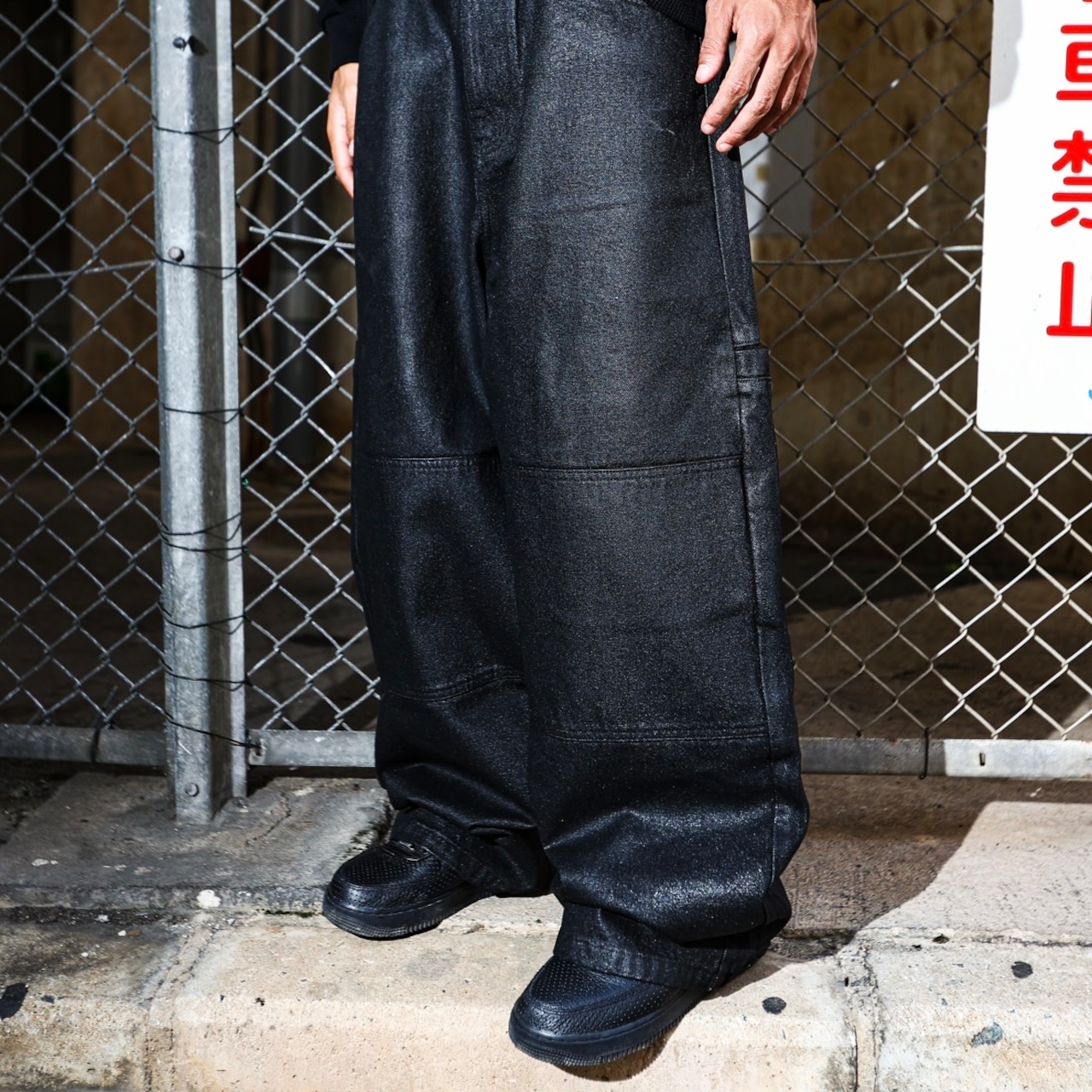 OG PATCH WAX-COATING DOUBLE KNEE COTTON TWILL PANTS