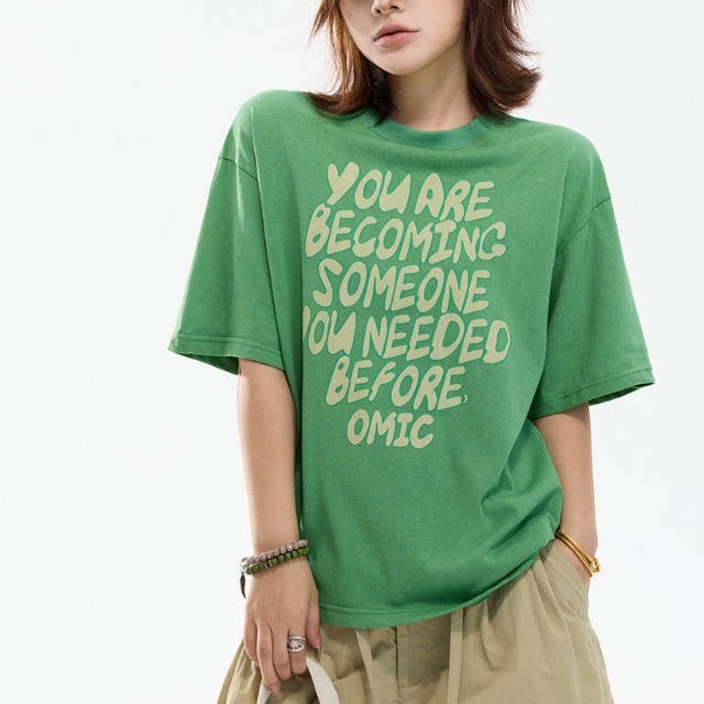 soft lettering short-sleeve tee　ソフトレタリング半袖ティー　J2054