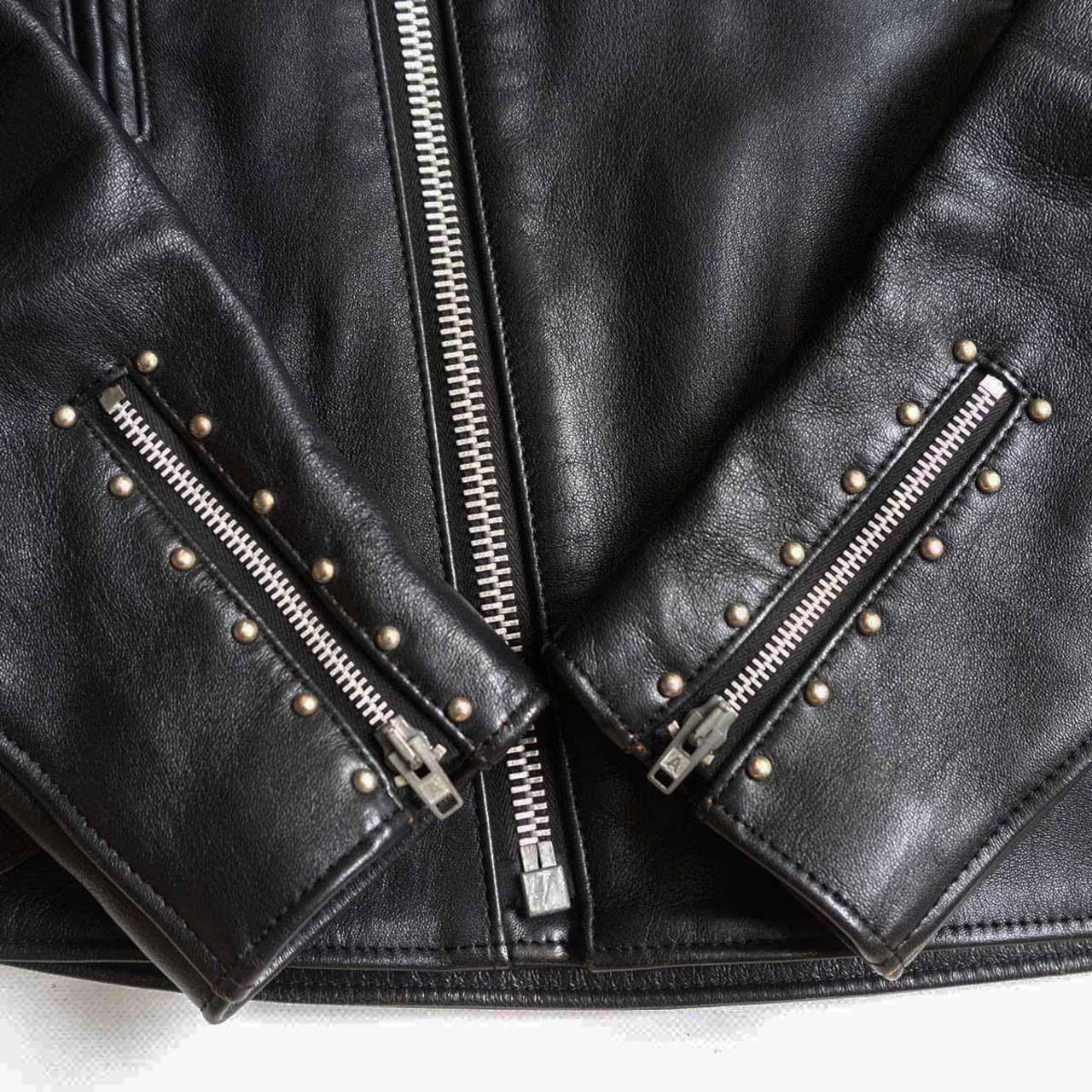 美品】ADDICT CLOTHES×MINEDENIM【シープスキン ダブルライダース 