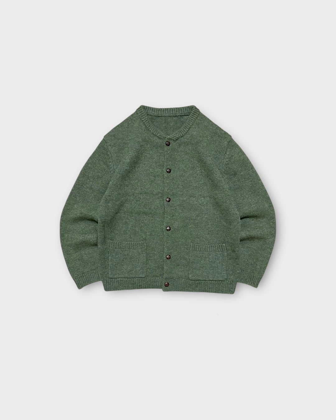 【Used】Band Collar Wool Knit Cardigan