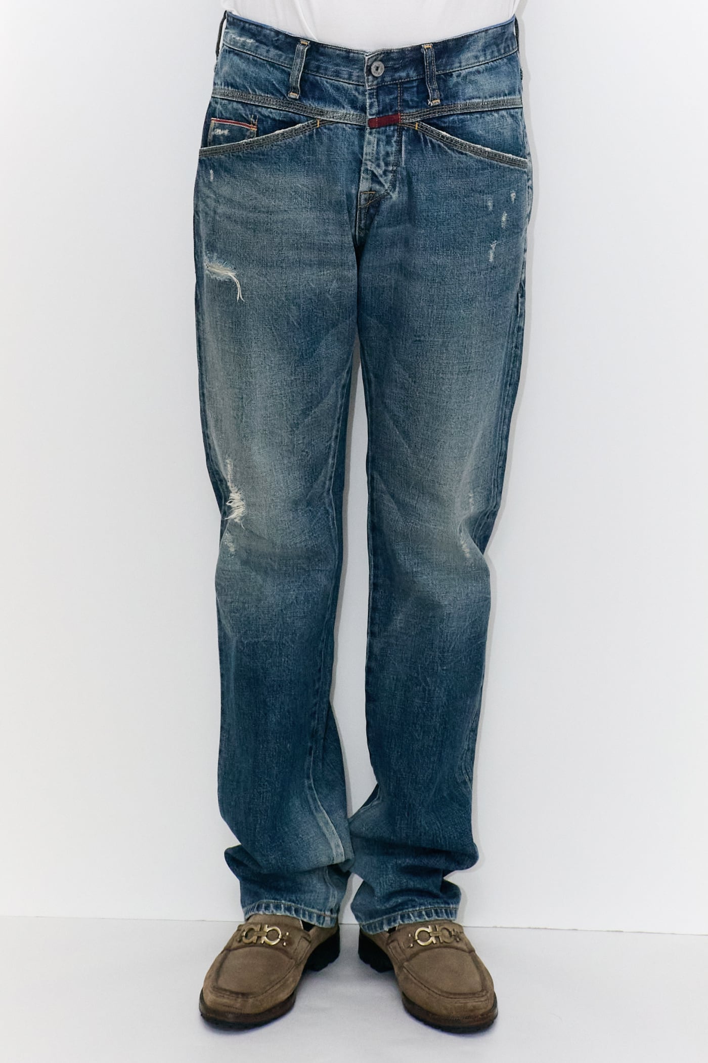 Marithe + Francois Girbaud DISTRESSED DENIM