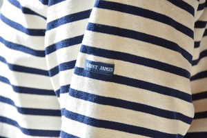 セントジェームス SAINT JAMES モックネックウェッソン(21JC GIENS II)ECRU/MARINE(生成り/マリン)【レターパックプラス可】