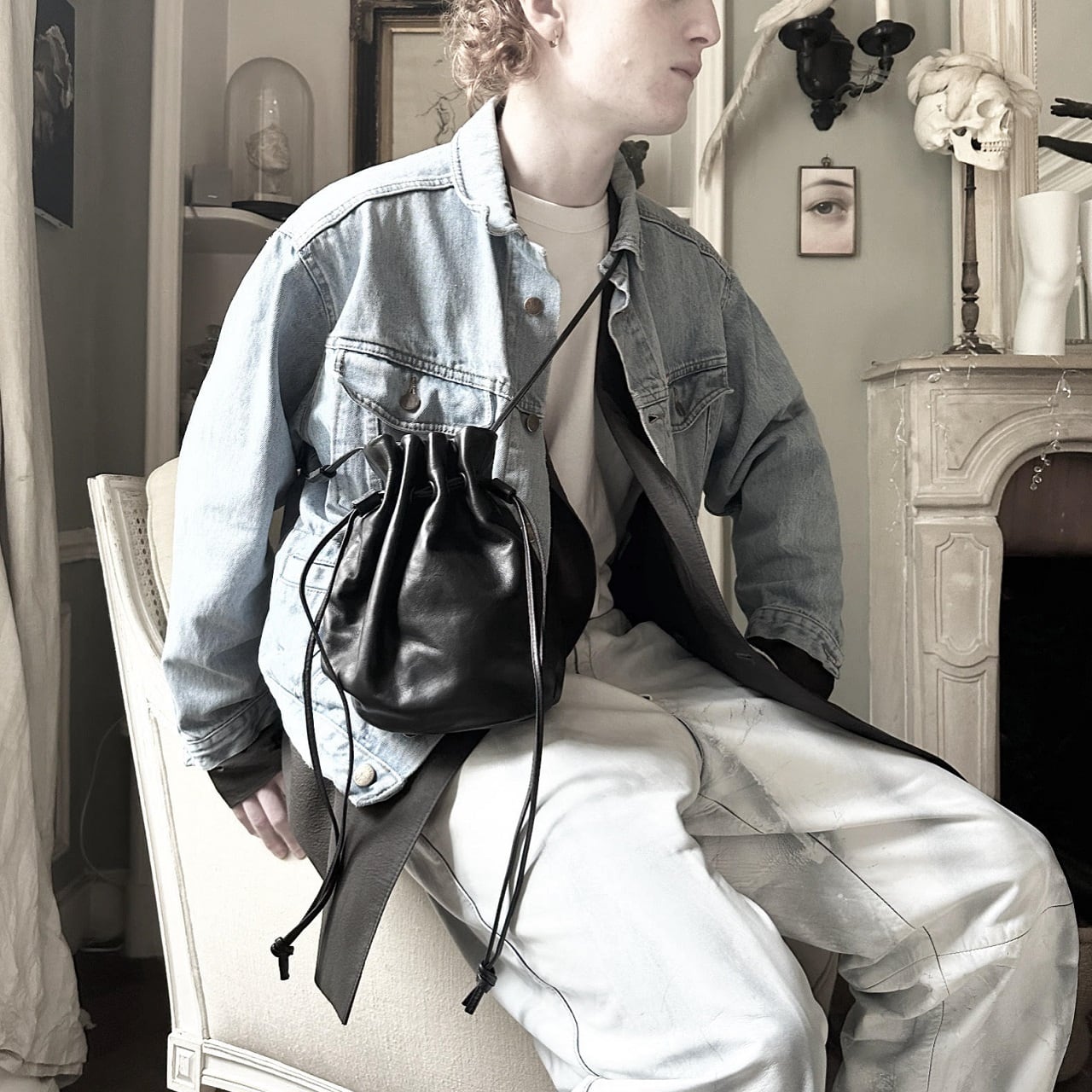 183ABG14 Leather shoulder bag 'simple' 2 ショルダーバッグ