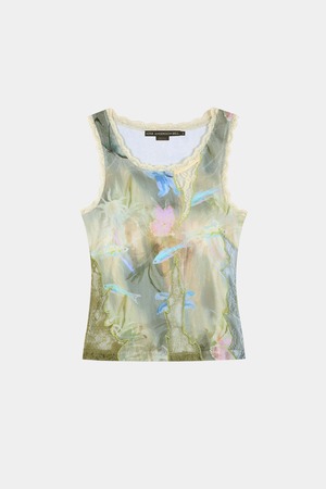 8/7発送 [ANDERSSON BELL] FISH & BUTTERFLY LACE EMBROIDERED TANK TOP atb1578w(MULTI) 正規品 韓国ブランド 韓国通販 韓国代行 韓国ファッション ANDERSSONBELL アンダーソンベル 日本 店舗