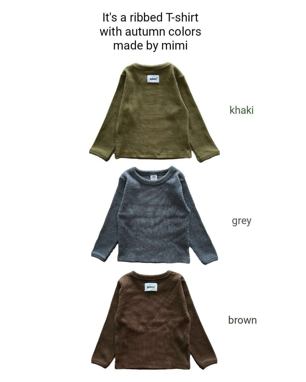 韓国子供服 / 26Autumn / 〖取寄〗By MiMi / オリーブトップス / キッズ服 / ジュニア服*XS~XXL*
