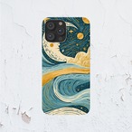 受注生産 iPhoneケース 星空と銀河のブルー星図｜天体図 STAR014A