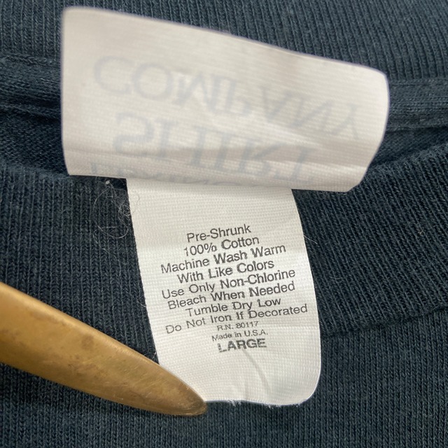 00s USA製　ダサニ　プリントTシャツ　飲料水メーカー　ロゴ　ブラック　L