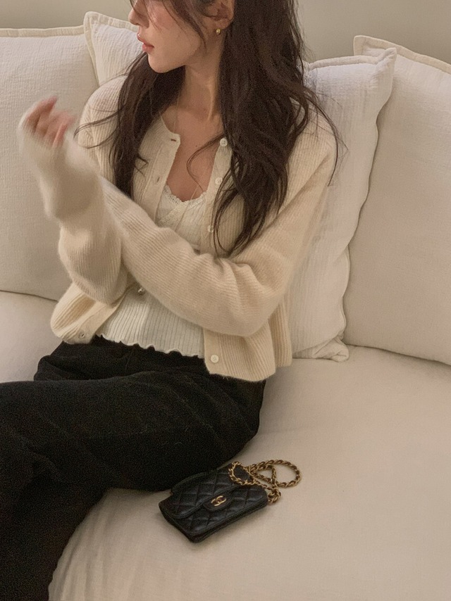 (予約) miel / 124 velvet bootscut pants 1color