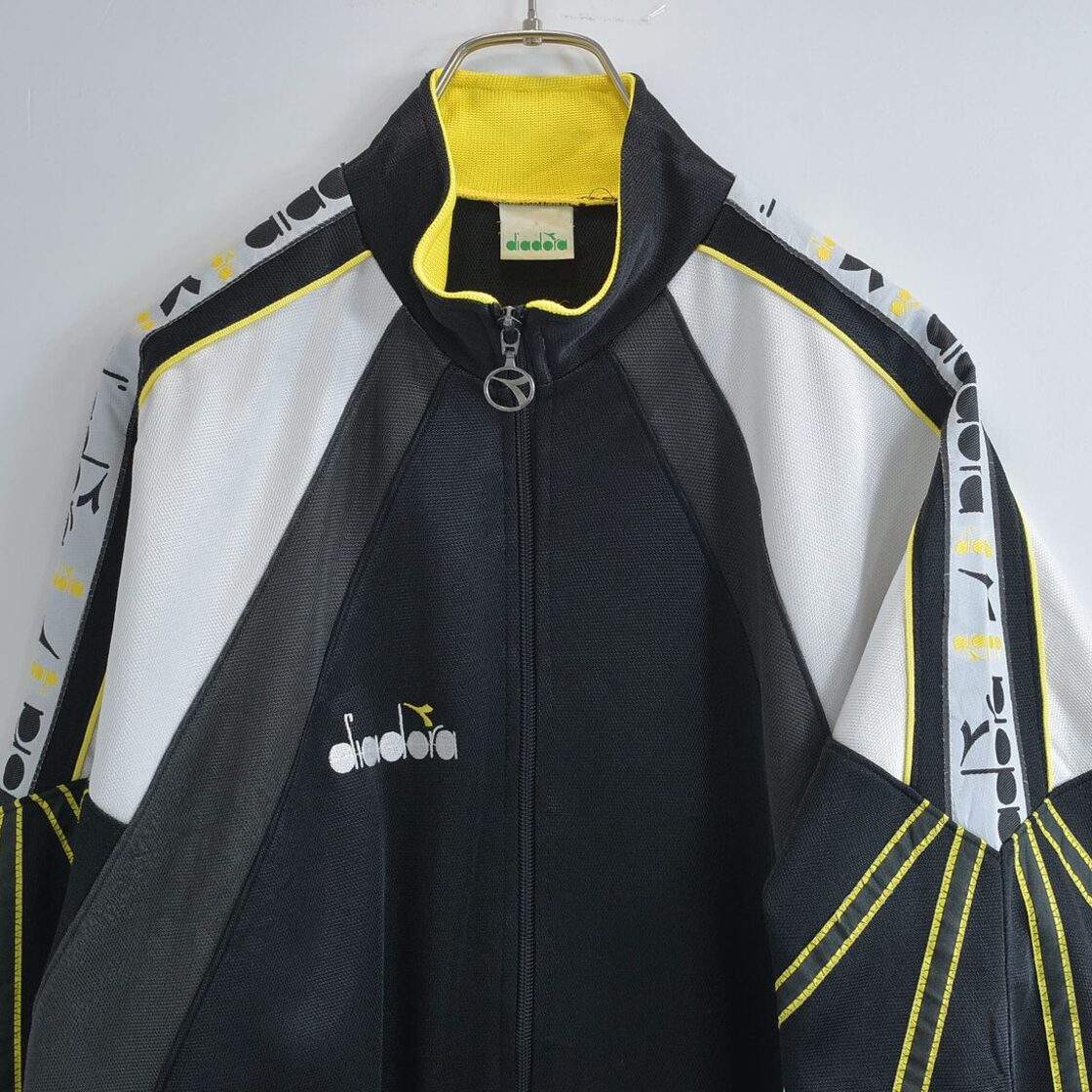 90s diadora ディアドラ サイドライン 切替デザイン トラック 