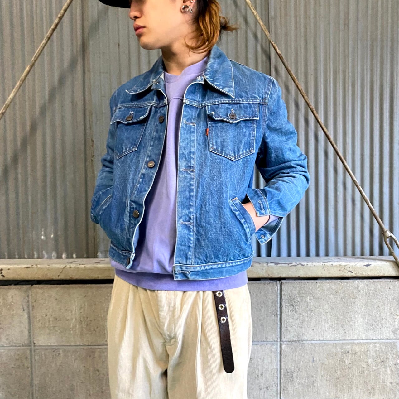 70〜80年代 オレンジタブ Levi's リーバイス デニムジャケット メンズS相当 古着 70s 80S ヴィンテージ トラッカージャケット  【デニムジャケット】 | cave 古着屋【公式】古着通販サイト powered by BASE