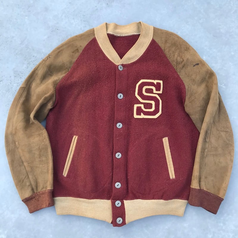 50s vintage stadium jumper ボタスタ