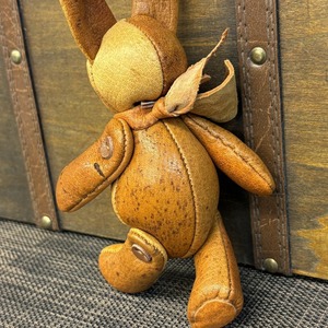 【ジビエレザー鹿革】ベルラビ★マイスターの手作り「ベルズラビット」ワイルド革ブラウン系　写真の1点販売です