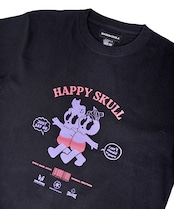 HAPPYスカルプリントベーシックTシャツ (WHITE) CQ-46096
