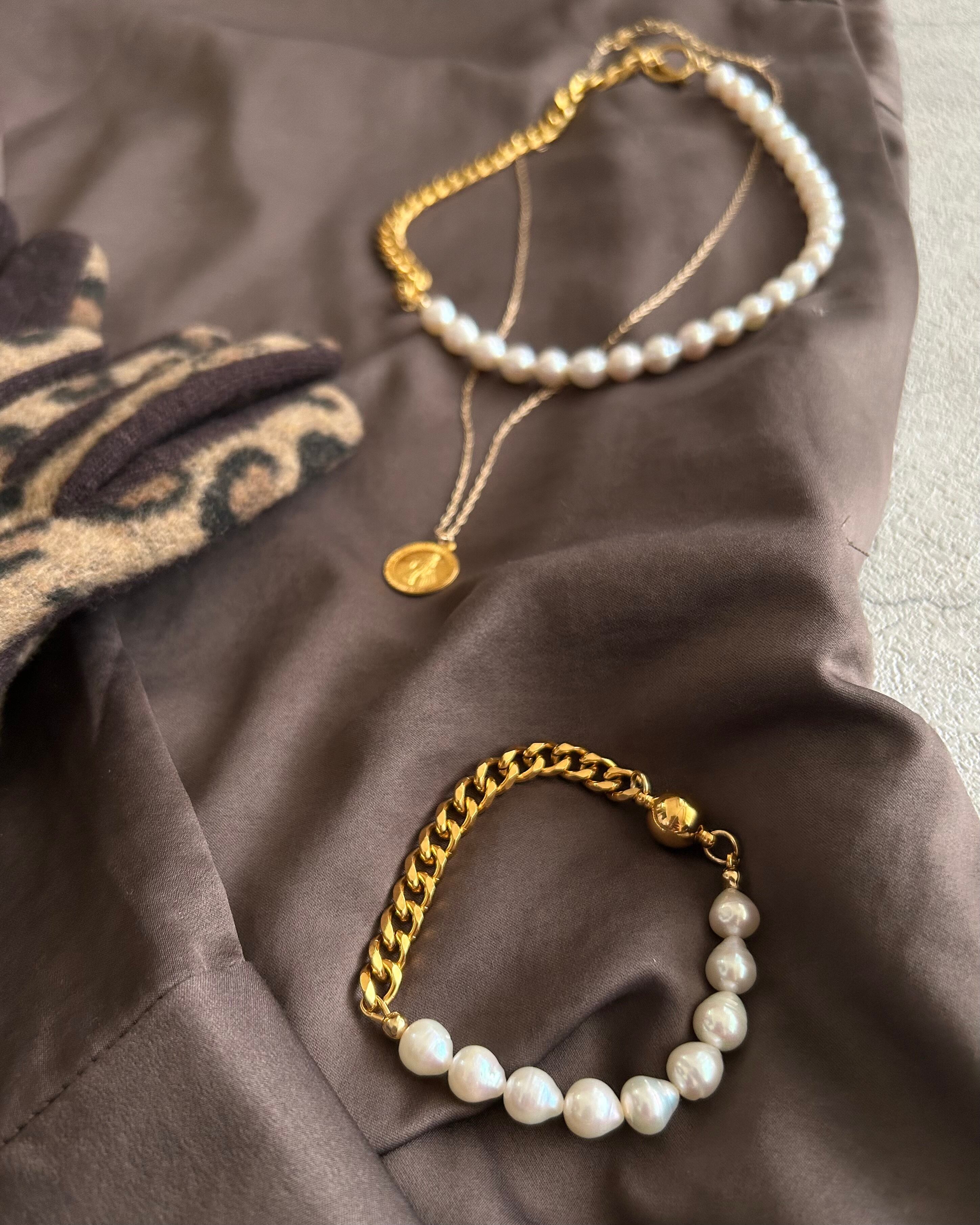 コンビパールブレスレット ゴールド | 上品なアクセサリー | こだわり