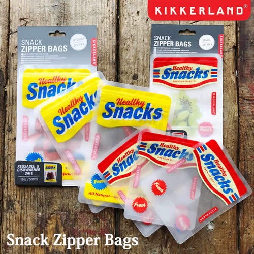 Snack Zipper Bags スナックジッパーバッグ 全２種類 小物入れ KIKKERLAND DETAIL