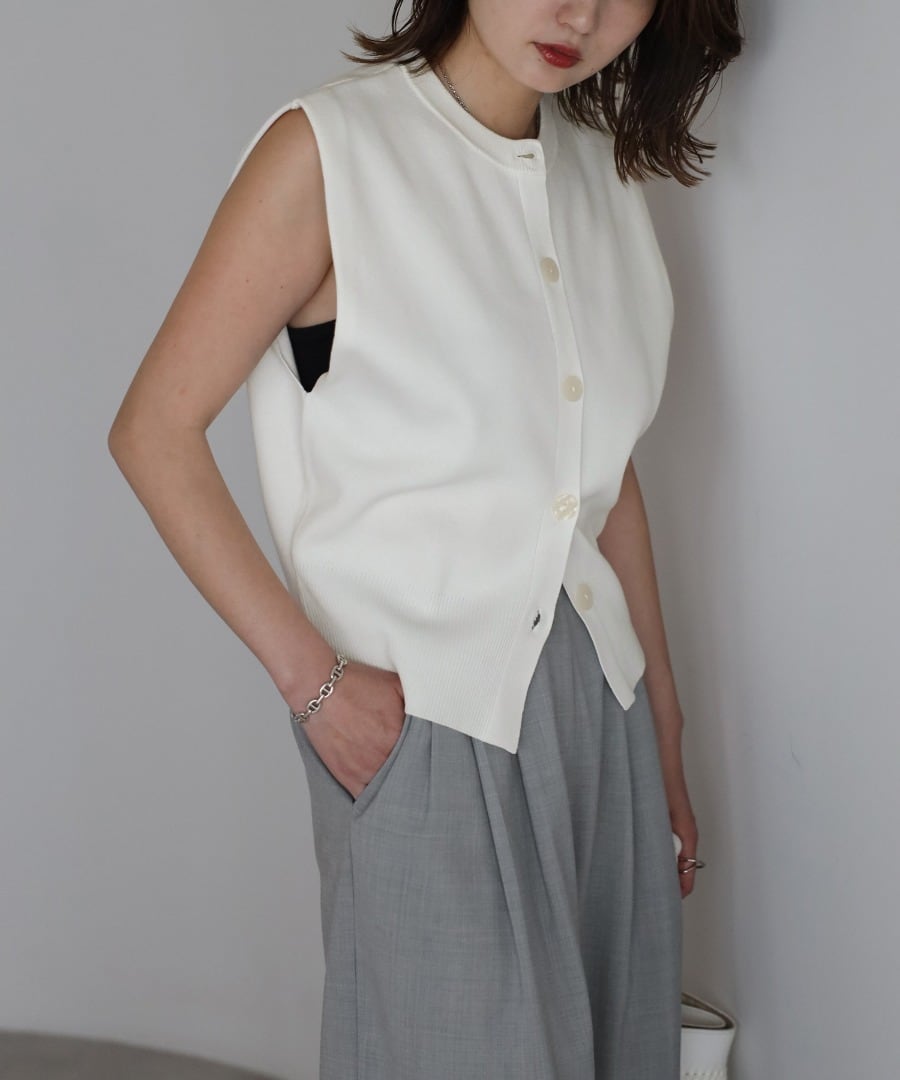 クルーネック◆ボクシーニットベスト【t-10368】.